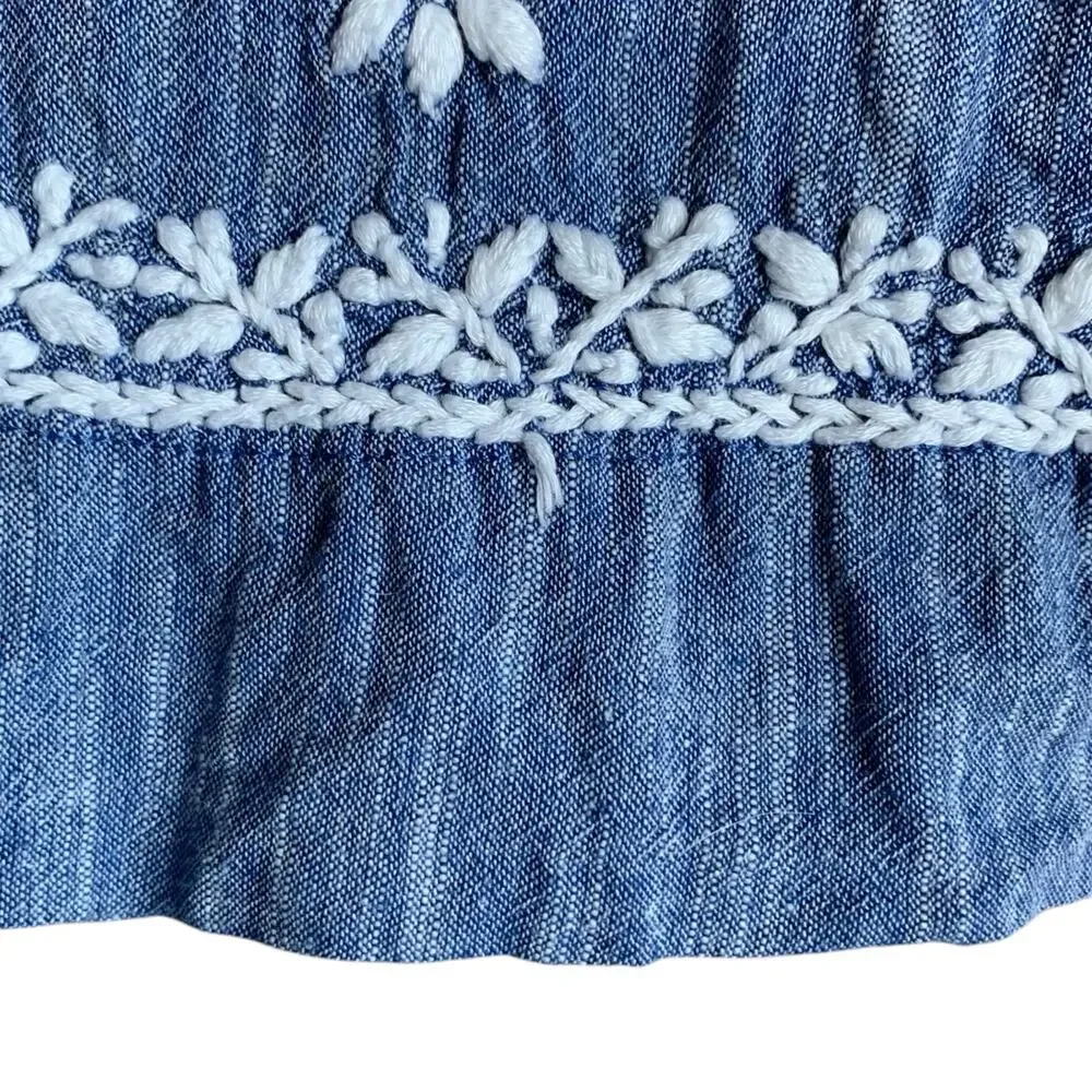 Roller Rabbit Chambray Embroidered dress